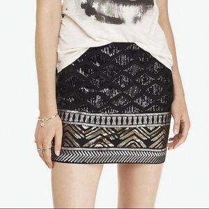 Express Sequin Mini Skirt